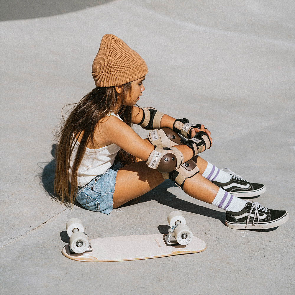 Skateboard Protective Gear - Tan/Brown